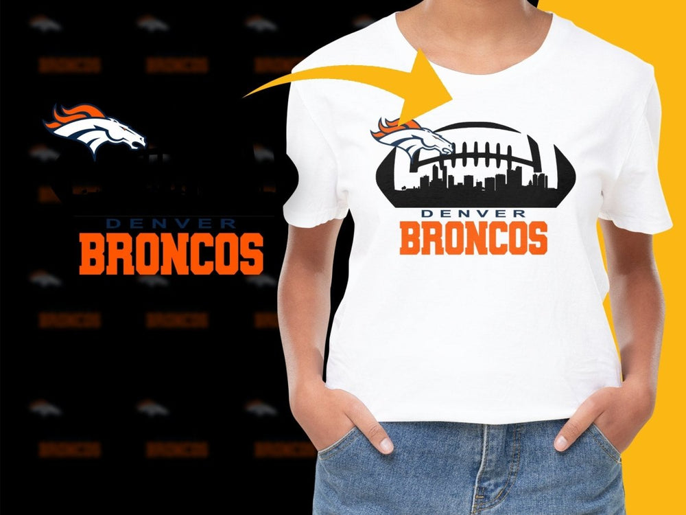 Denver Broncos Football Graphic Design PNG File - Teepew