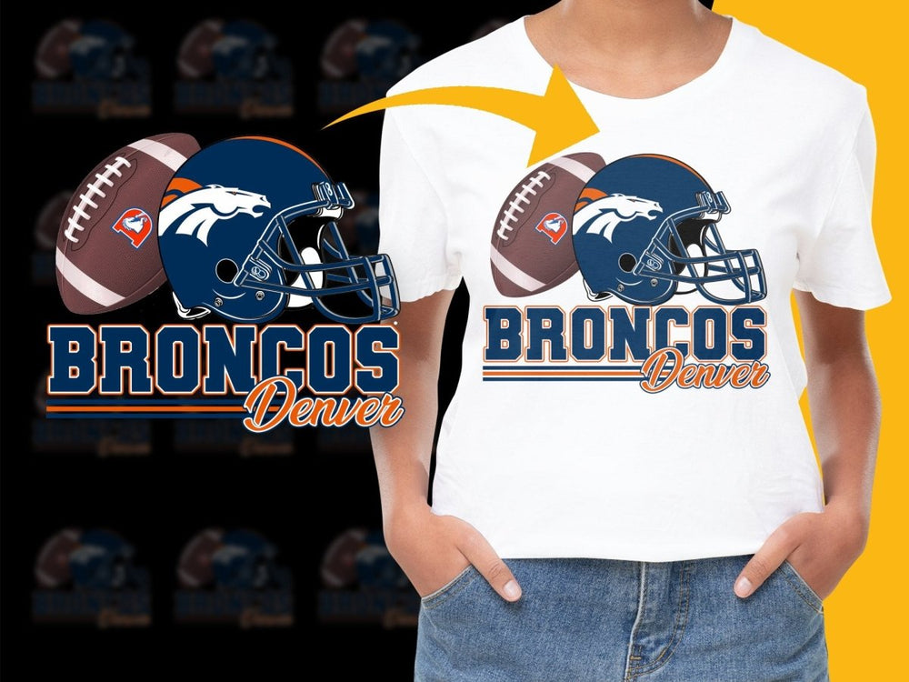 Denver Broncos Football Team Graphic PNG File - Teepew