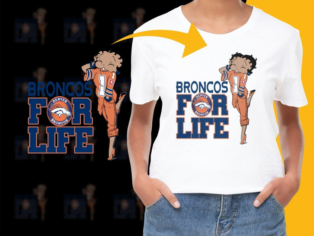 Denver Broncos For Life Graphic Style PNG File - Teepew