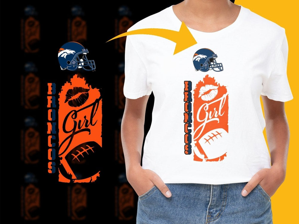 Denver Broncos Girl Kiss Logo NFL Football PNG File - Teepew