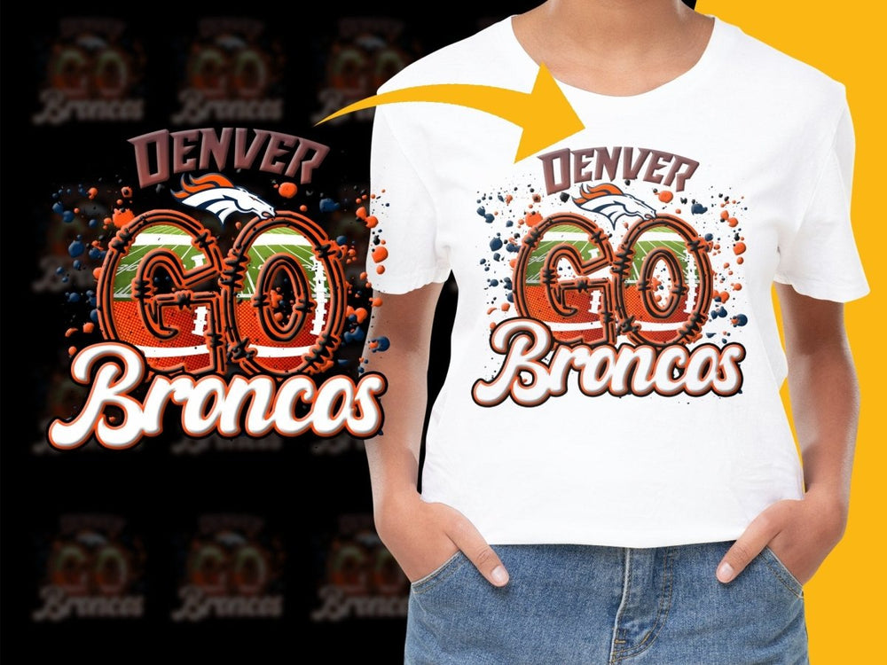 Denver Broncos Go Broncos NFL Fan PNG File - Teepew