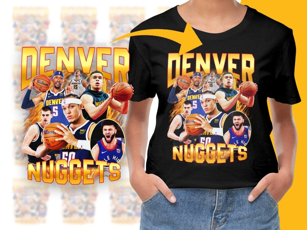 Denver Nuggets Players Exciting Basketball Team Bootleg Design PNG File - Teepew