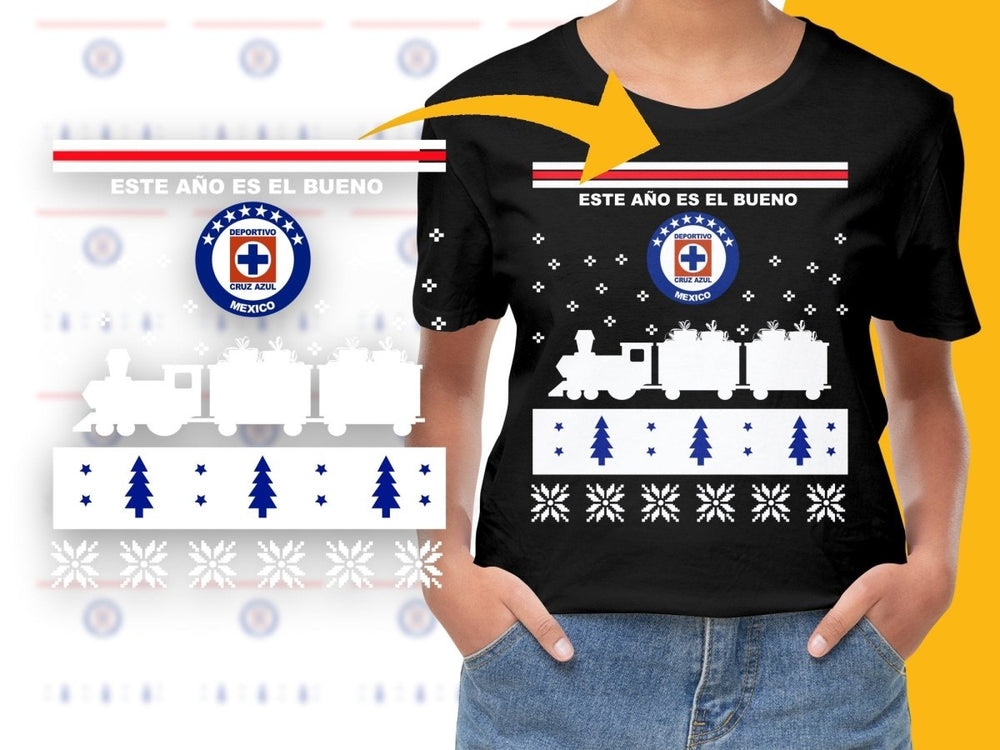 Deportivo Cruz Azul Christmas PNG File with Fun Design - Teepew
