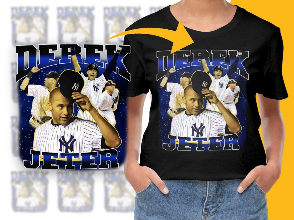 Derek Jeter New York Yankees MLB Baseball Bootleg PNG File - Teepew