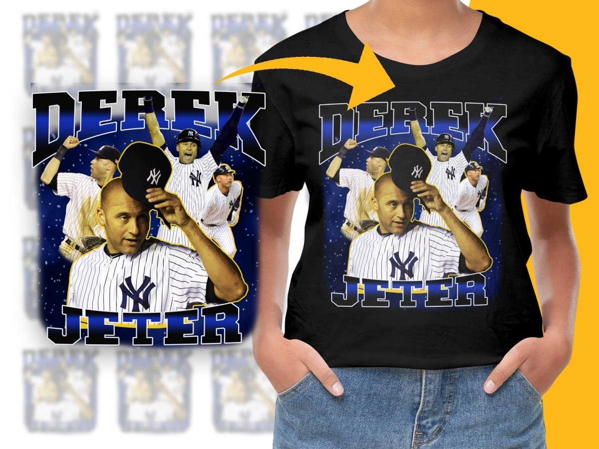 Derek Jeter New York Yankees MLB Baseball Bootleg PNG File - Teepew