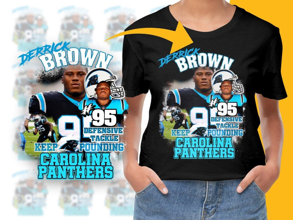 Derrick Brown Carolina Panthers Keep Pounding PNG File - Teepew