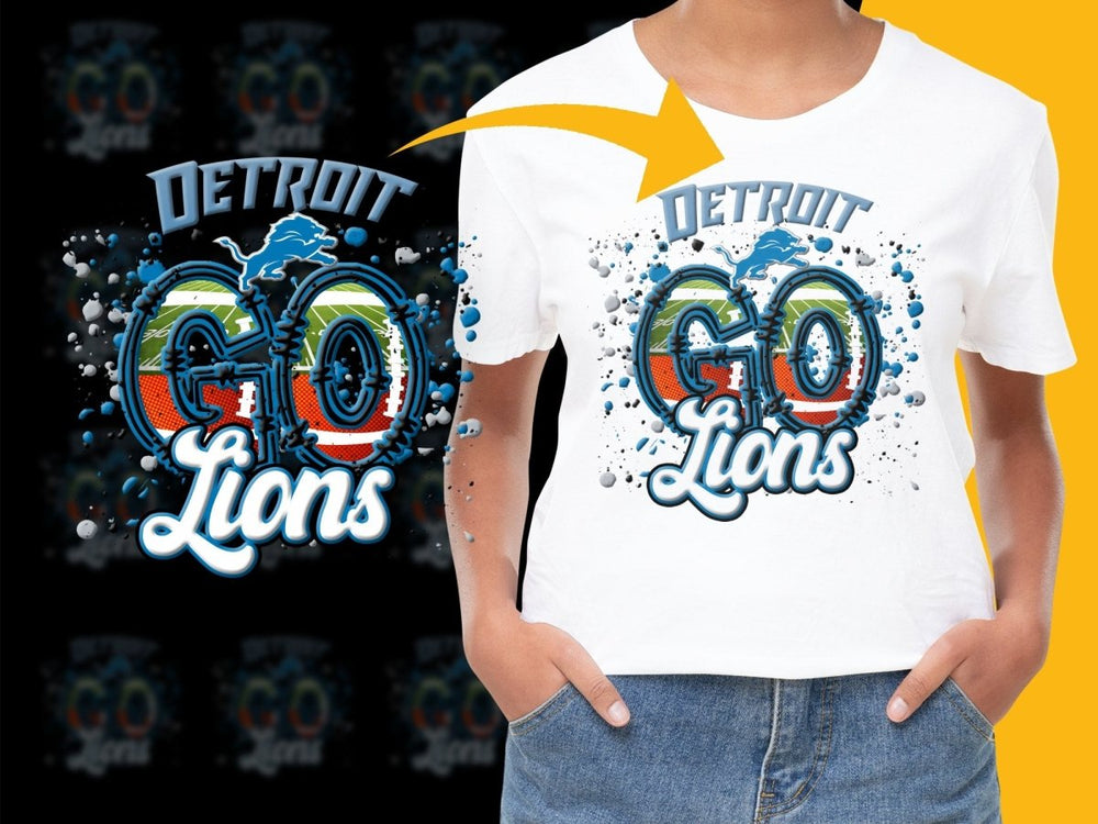 Detroit Go Lions Graphic PNG File - Teepew
