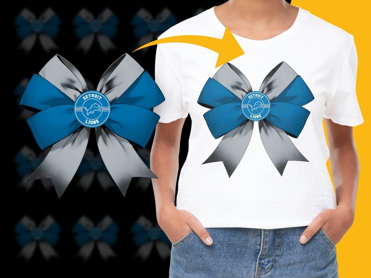 Detroit Lions Bow Design NFL Team Logo PNG File - Teepew