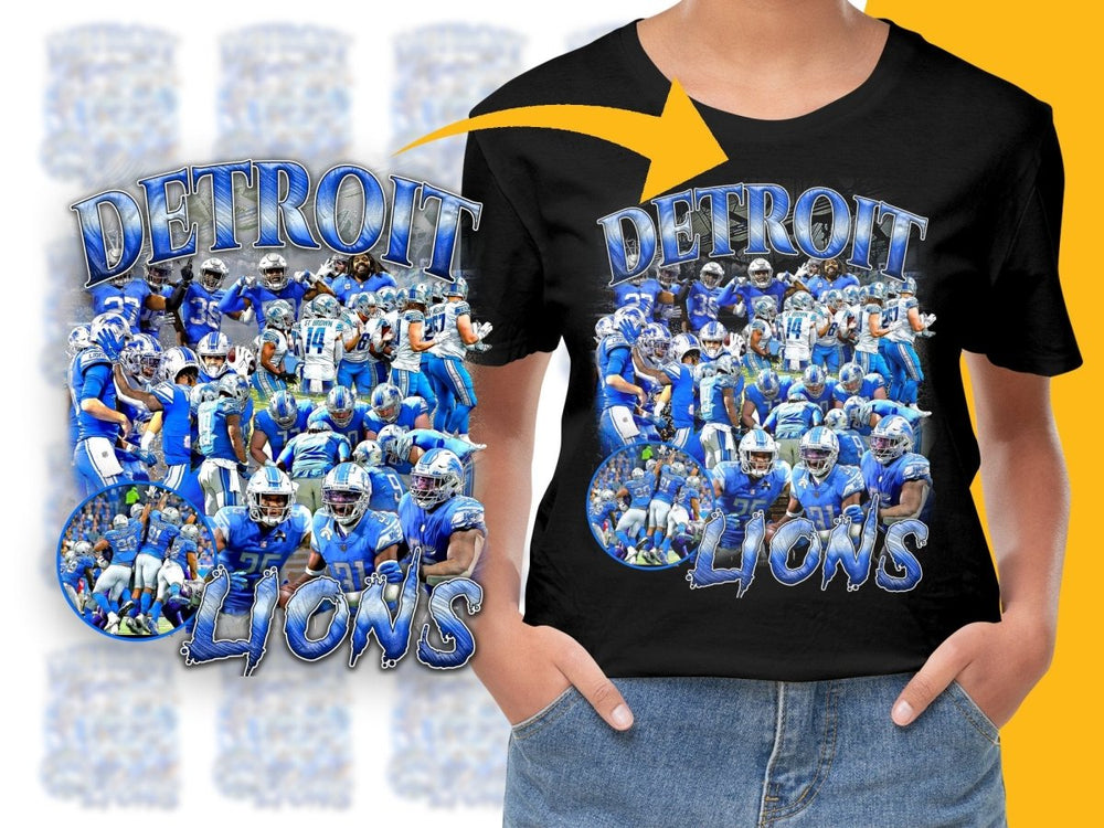 Detroit Lions Football Team Bootleg PNG File - Teepew