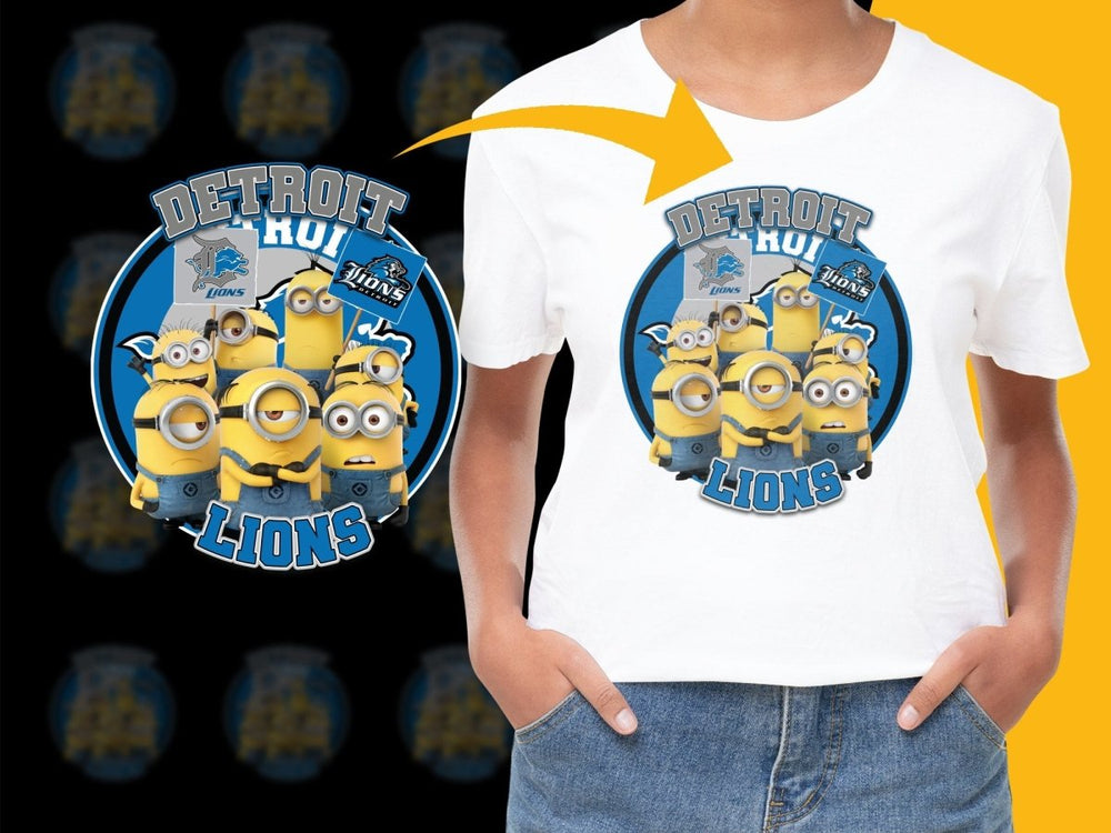 Detroit Lions Fun Minions Graphic PNG File - Teepew