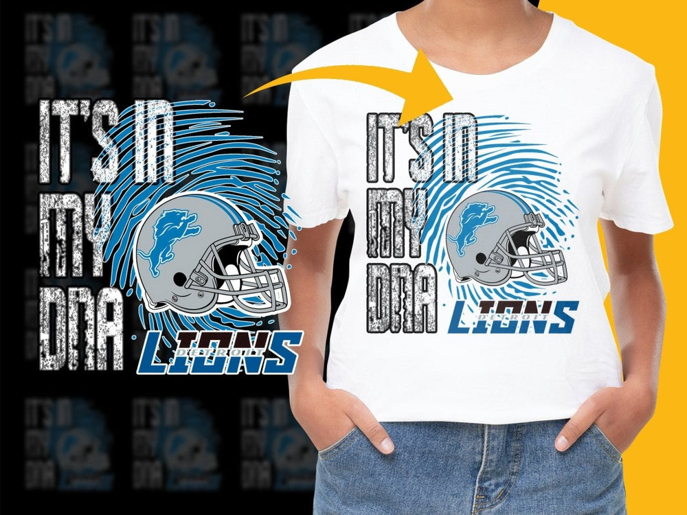 Detroit Lions It's In My DNA Graphic PNG File - Teepew