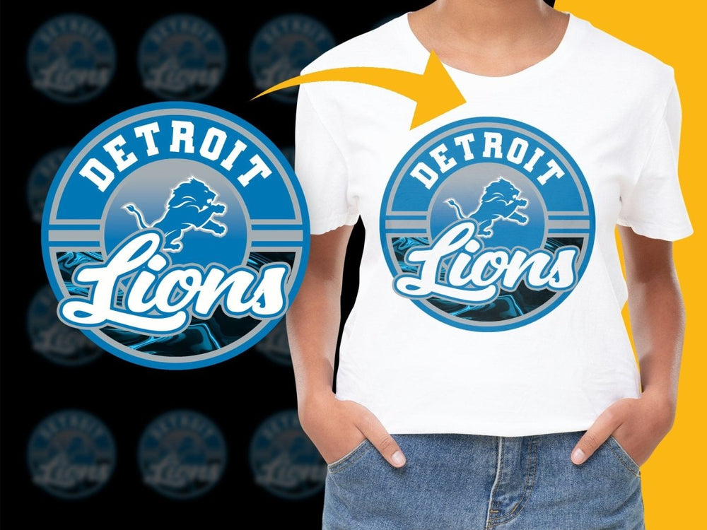 Detroit Lions Logo Blue and Silver Fan PNG File - Teepew