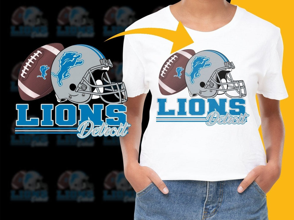 Detroit Lions NFL Football Sport Team Graphic PNG File - Teepew
