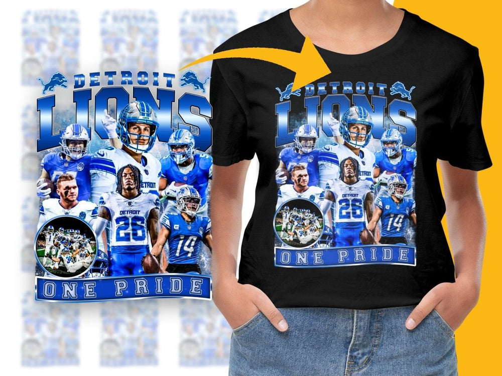 Detroit Lions One Pride Graphic Design PNG File - Teepew