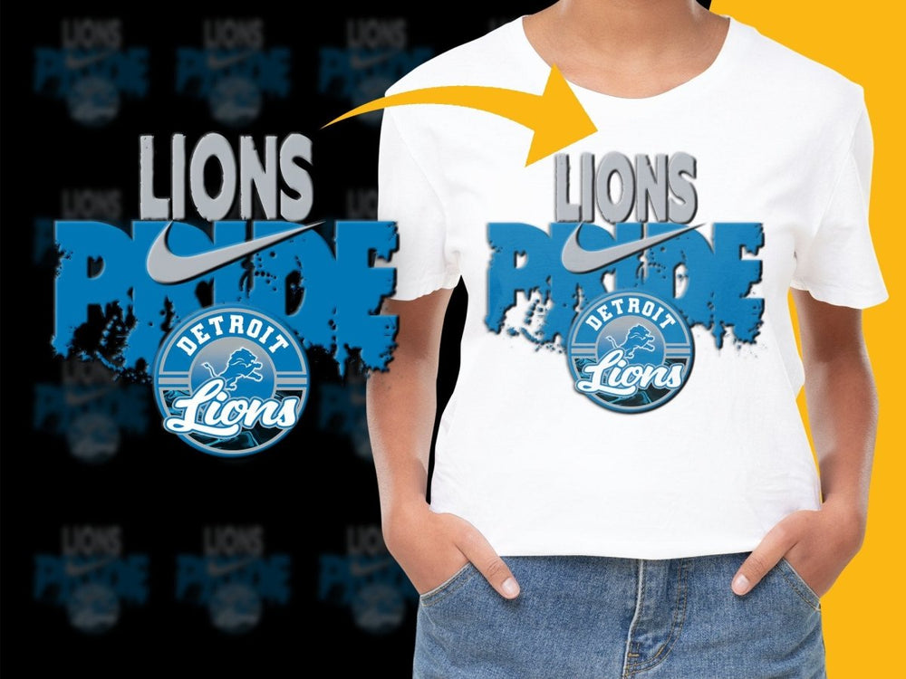 Detroit Lions Pride Graphic Design PNG File - Teepew