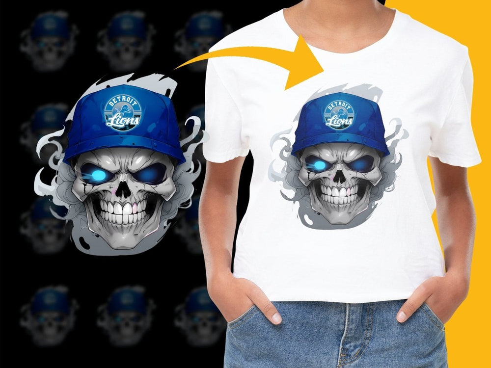 Detroit Lions Skull Graphic Printed PNG File - Teepew