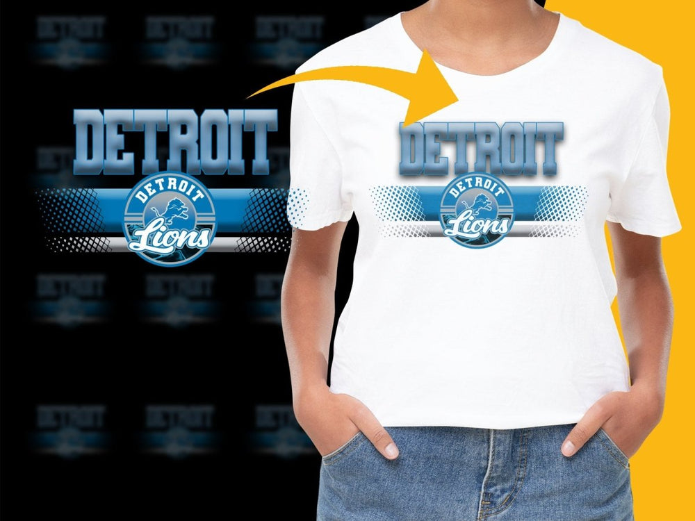 Detroit Lions Stylish Graphic Design PNG File - Teepew