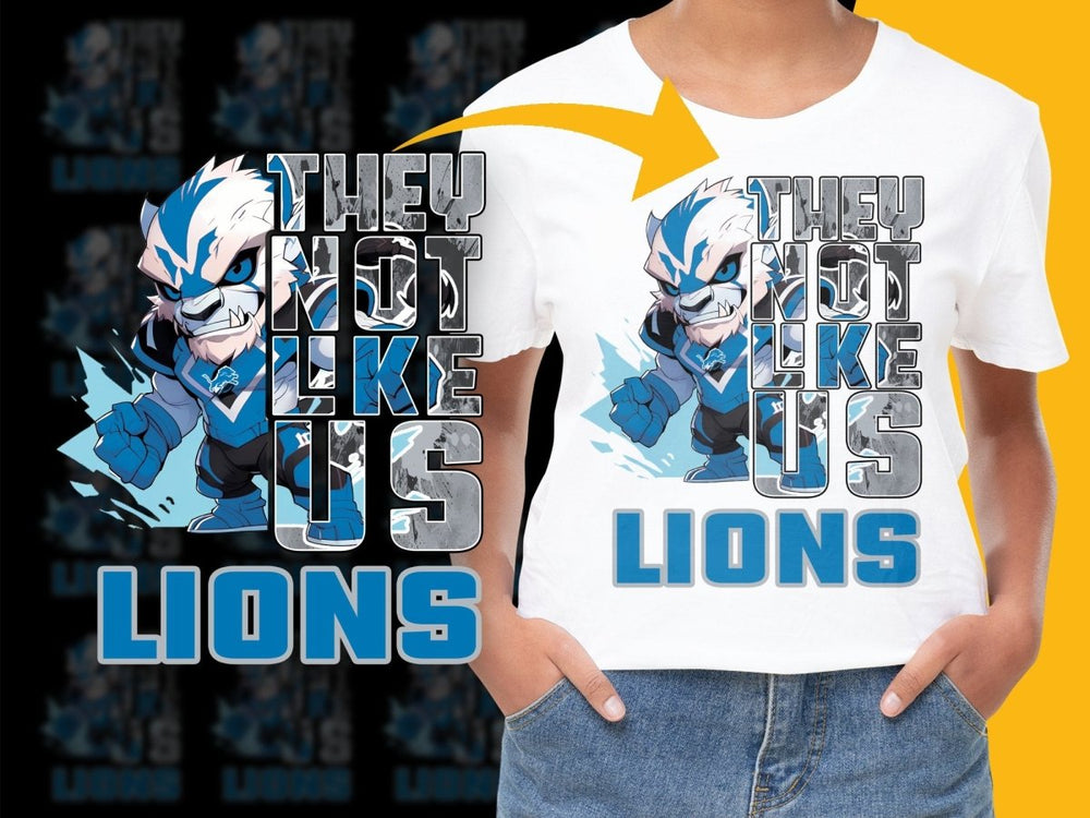 Detroit Lions They Not Like Us Graphic PNG File - Teepew