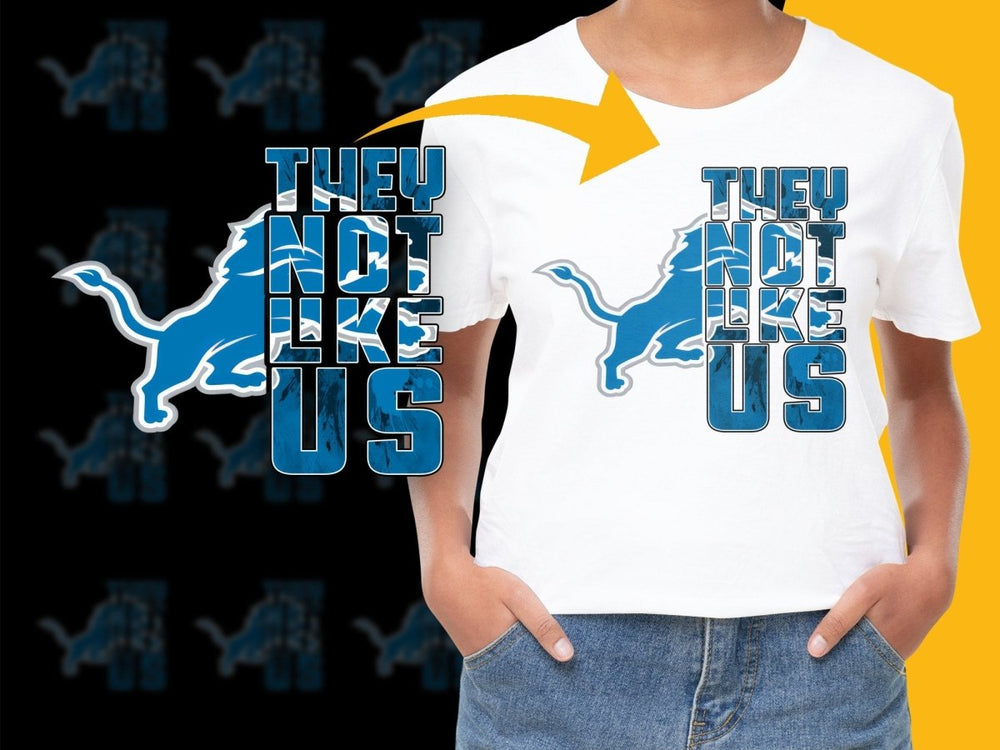 Detroit Lions They Not Like Us PNG File - Teepew