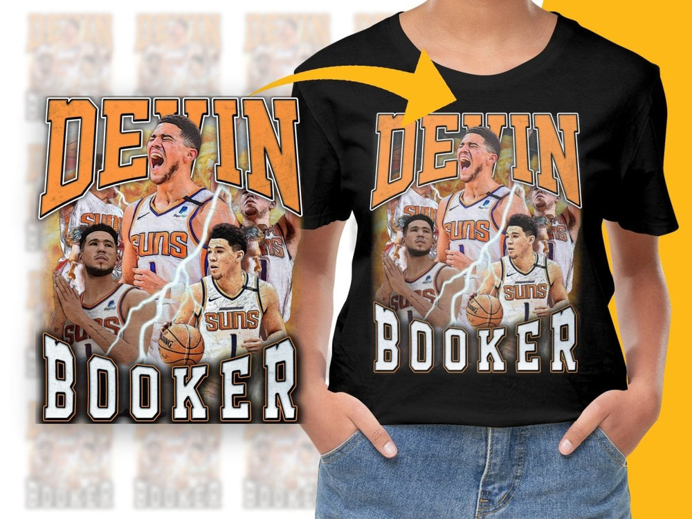 Devin Booker Phoenix Suns Basketball Superstar Bootleg PNG File - Teepew