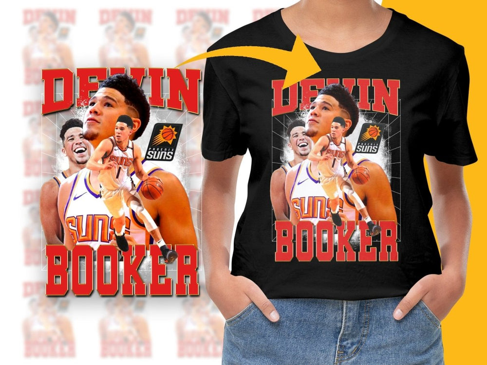 Devin Booker Phoenix Suns Basketball Superstar Bootleg PNG File - Teepew