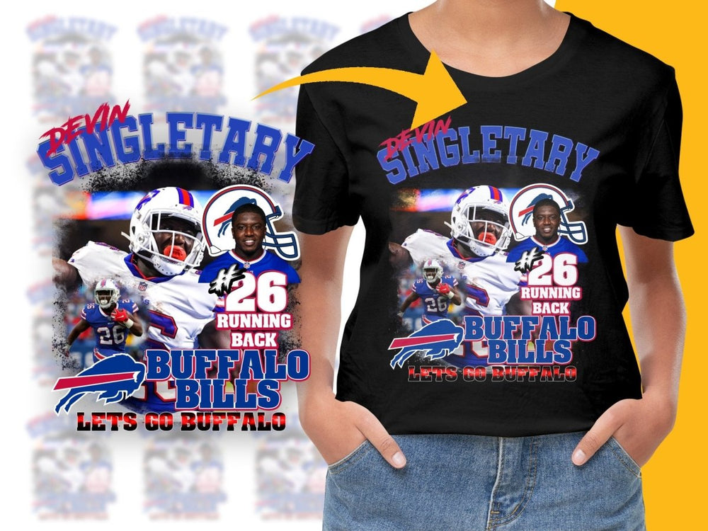Devin Singletary Buffalo Bills Lets Go Buffalo PNG File - Teepew