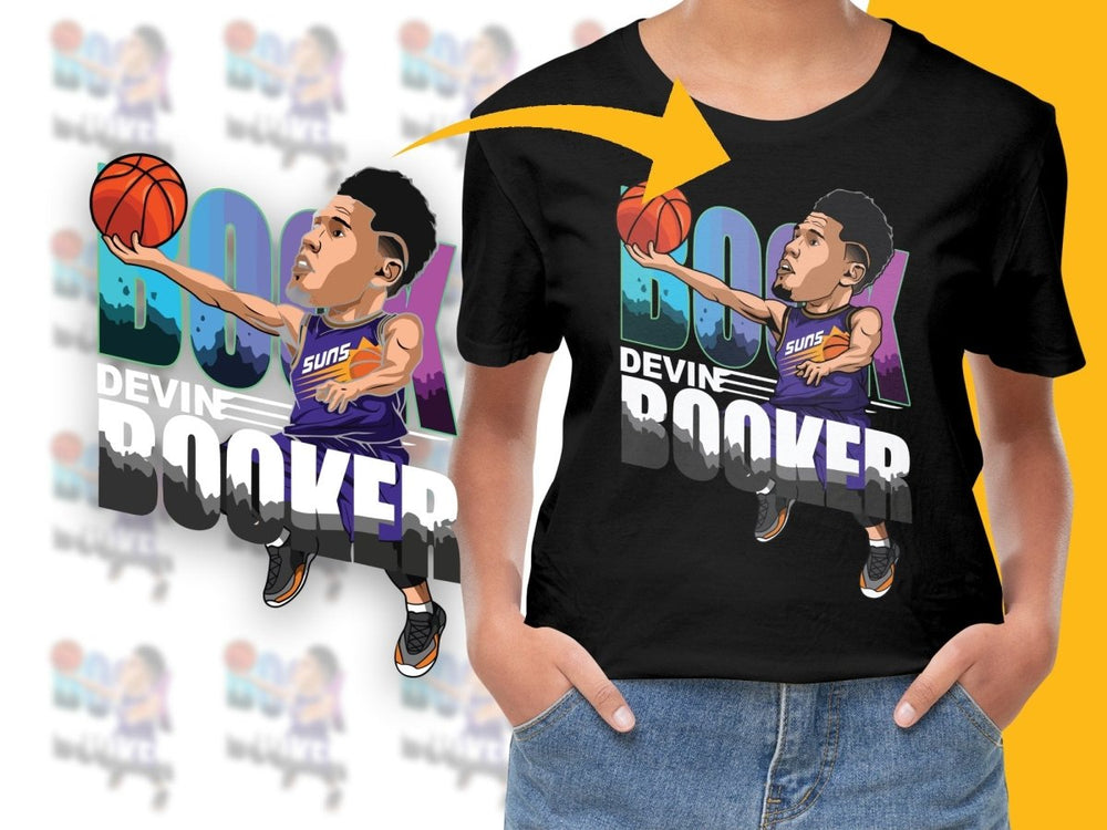 Devine Booker Dynamic Basketball Player Illustration PNG File - Teepew