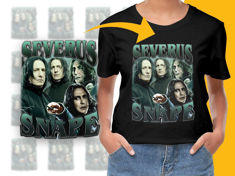Severus Snape Collage T-Shirt, Harry Potter Fan Merch, Unique Wizard Graphic Tee