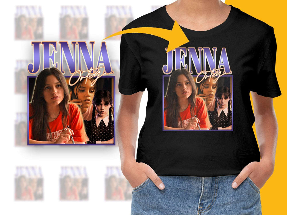 Jenna Ortega Inspired Graphic T-Shirt, Retro Style TV Show Fan Tee, Vintage Look Casual Top