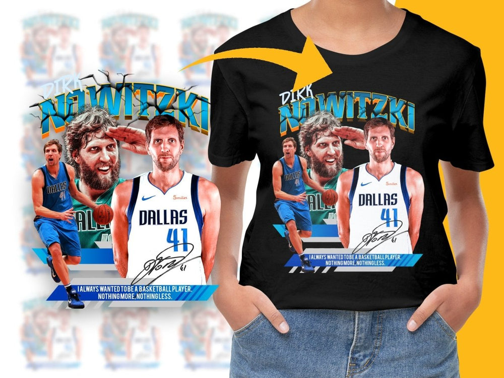 Dirk Nowitzki Dallas Basketball Legend Bootleg PNG File - Teepew
