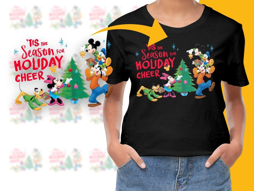 Disney Characters Christmas Holiday Cheer PNG File - Teepew