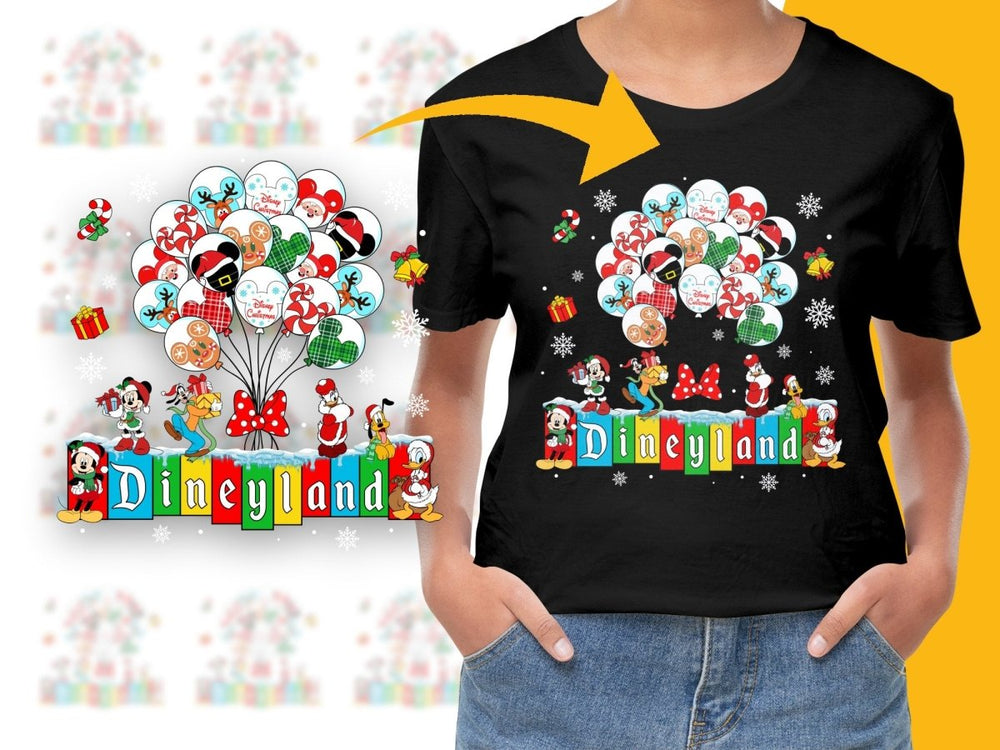 Disney Christmas Character Balloons PNG File - Teepew