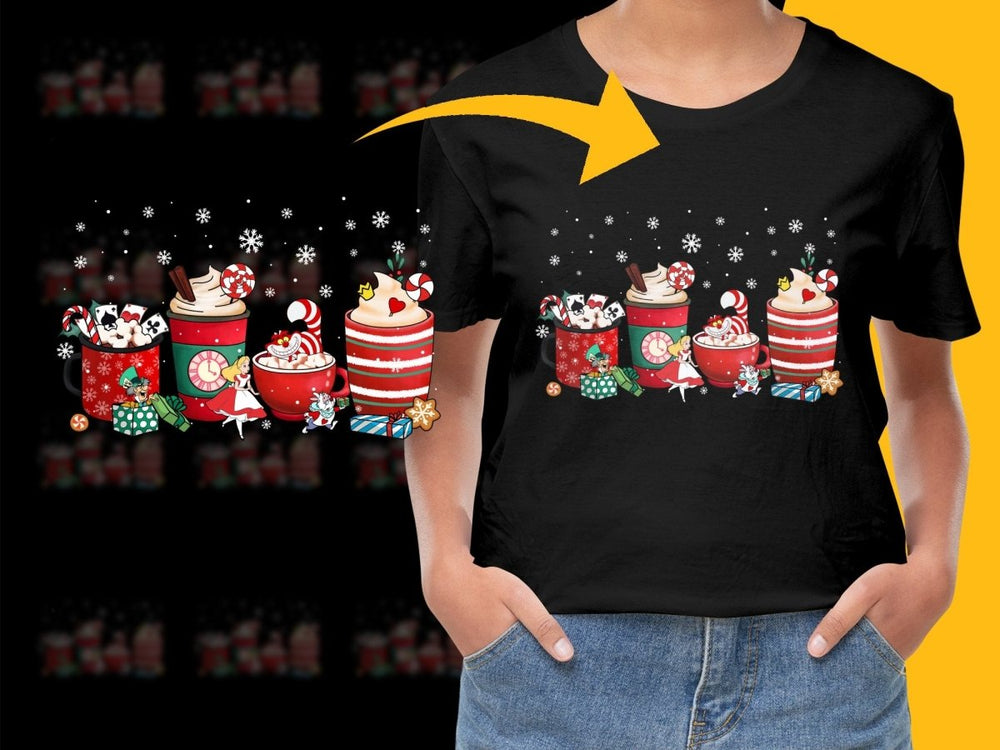 Disney Christmas Characters Hot Cocoa PNG File - Teepew
