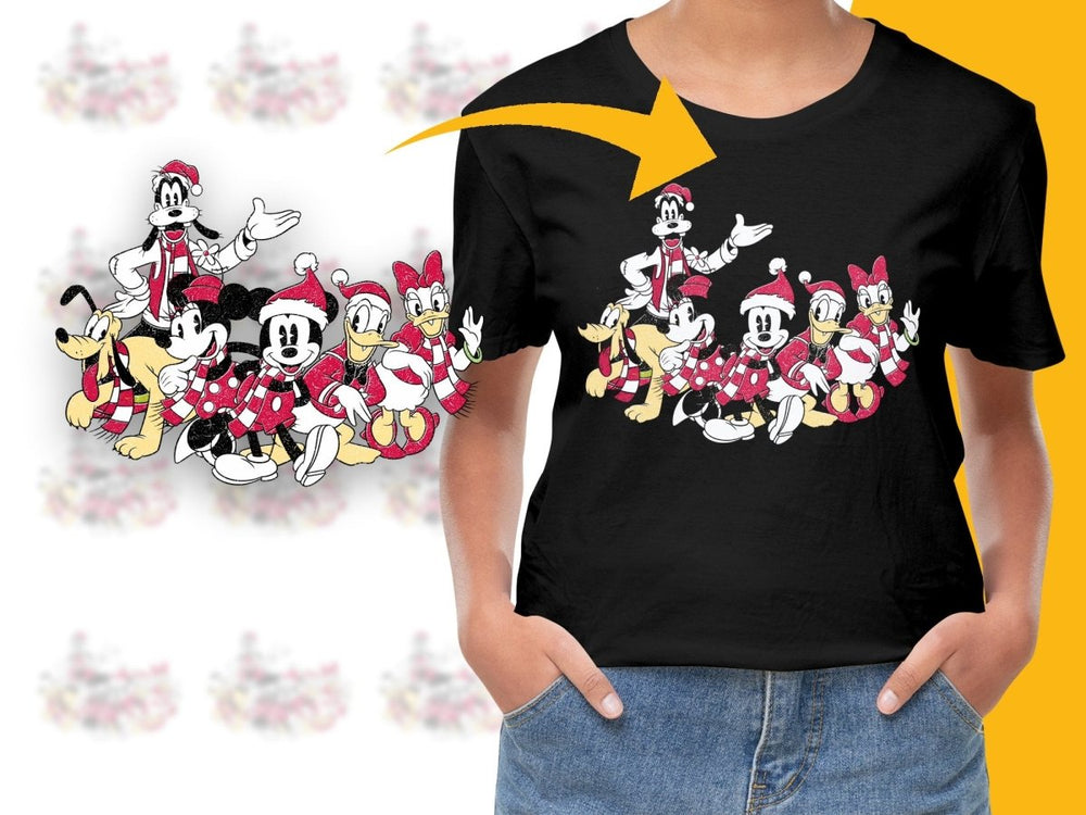Disney Christmas Delight Mickey Minnie Goofy PNG File - Teepew