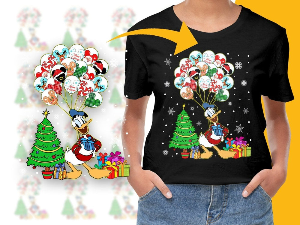 Disney Christmas Donald Duck Graphic PNG File - Teepew