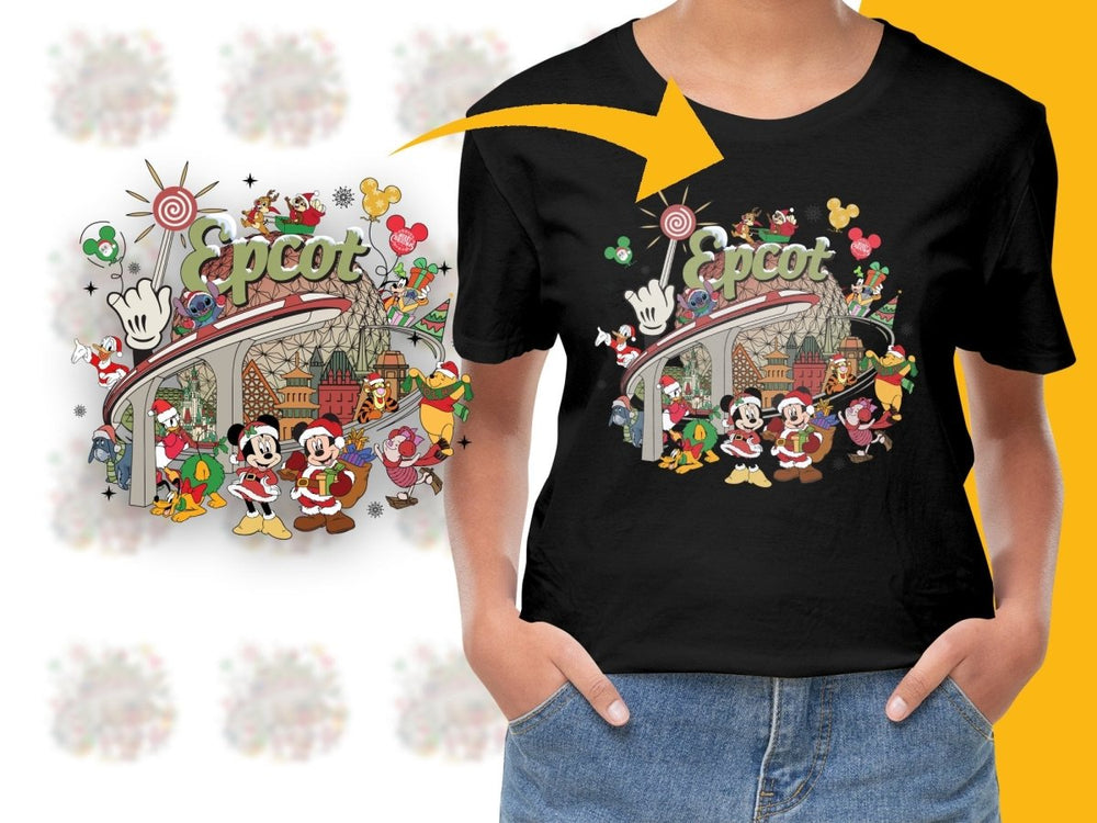 Disney Christmas Fun at Epcot with Mickey Mouse PNG File - Teepew