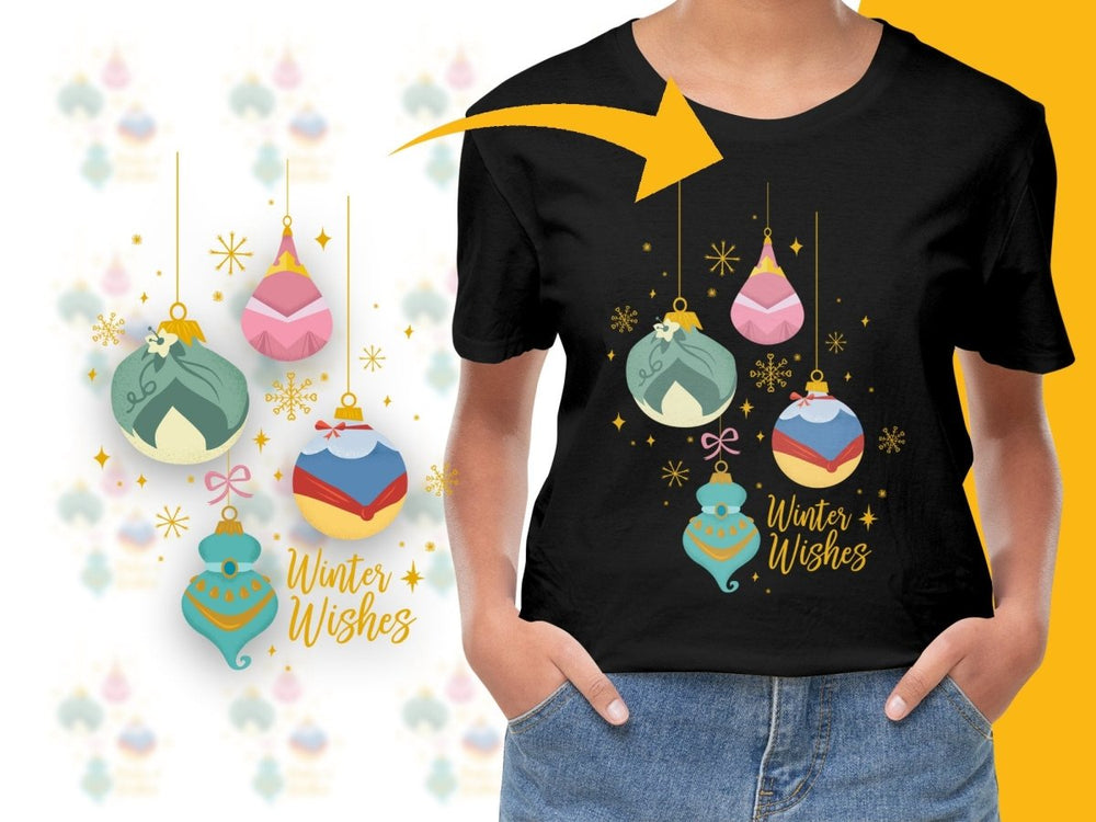 Disney Christmas Ornaments Winter Wishes PNG File - Teepew