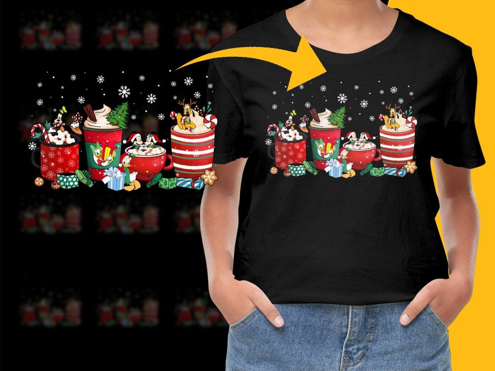 Disney Christmas PNG File Festive Hot Cocoa Mug Design - Teepew