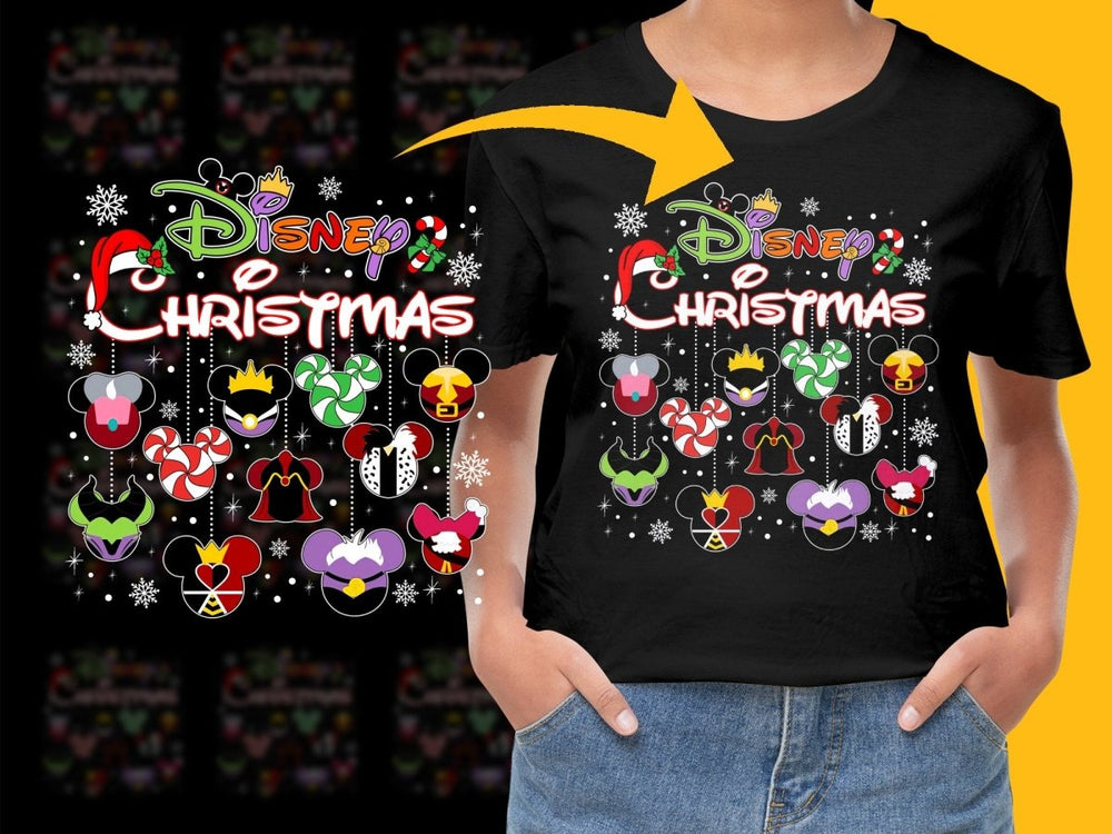 Disney Christmas Villains Theme Holiday Fun PNG File - Teepew