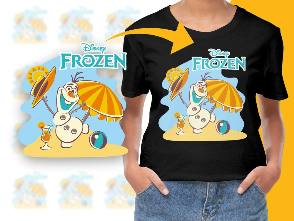 Disney Frozen Olaf enjoying summer beach PNG File - Teepew