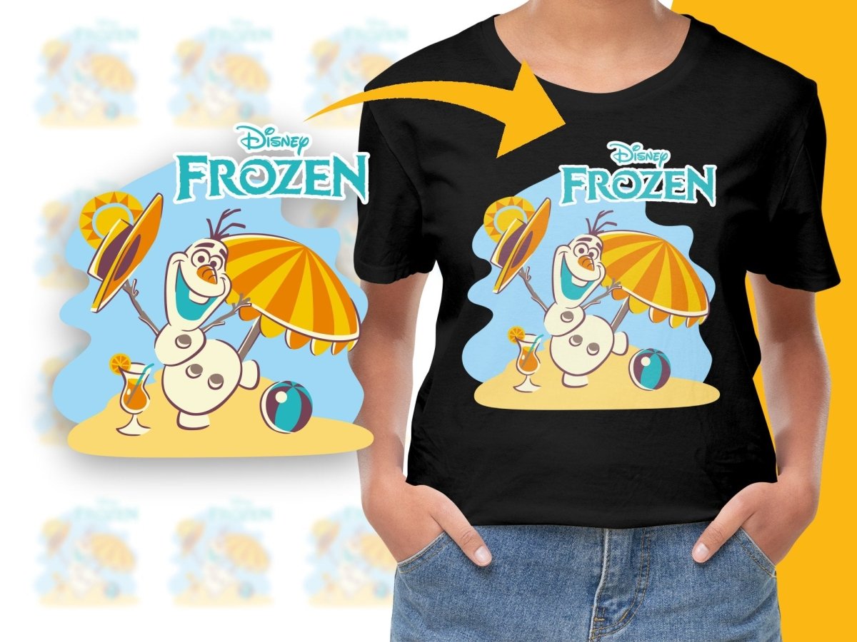 Disney Frozen Olaf enjoying summer beach PNG File - Teepew