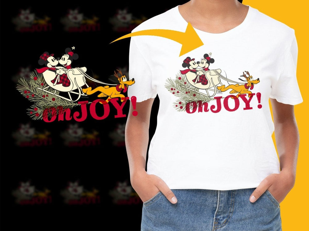 Disney Mickey and Minnie Christmas Joy PNG File - Teepew