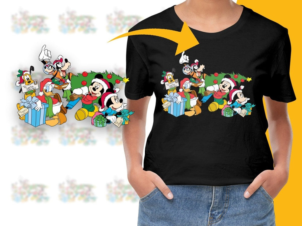 Disney Mickey Mouse And Friends Christmas PNG File - Teepew