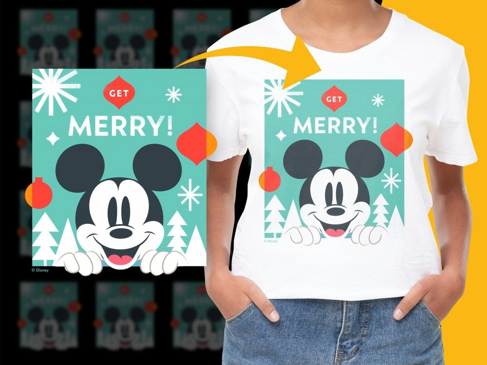 Disney Mickey Mouse Get Merry Christmas PNG File - Teepew