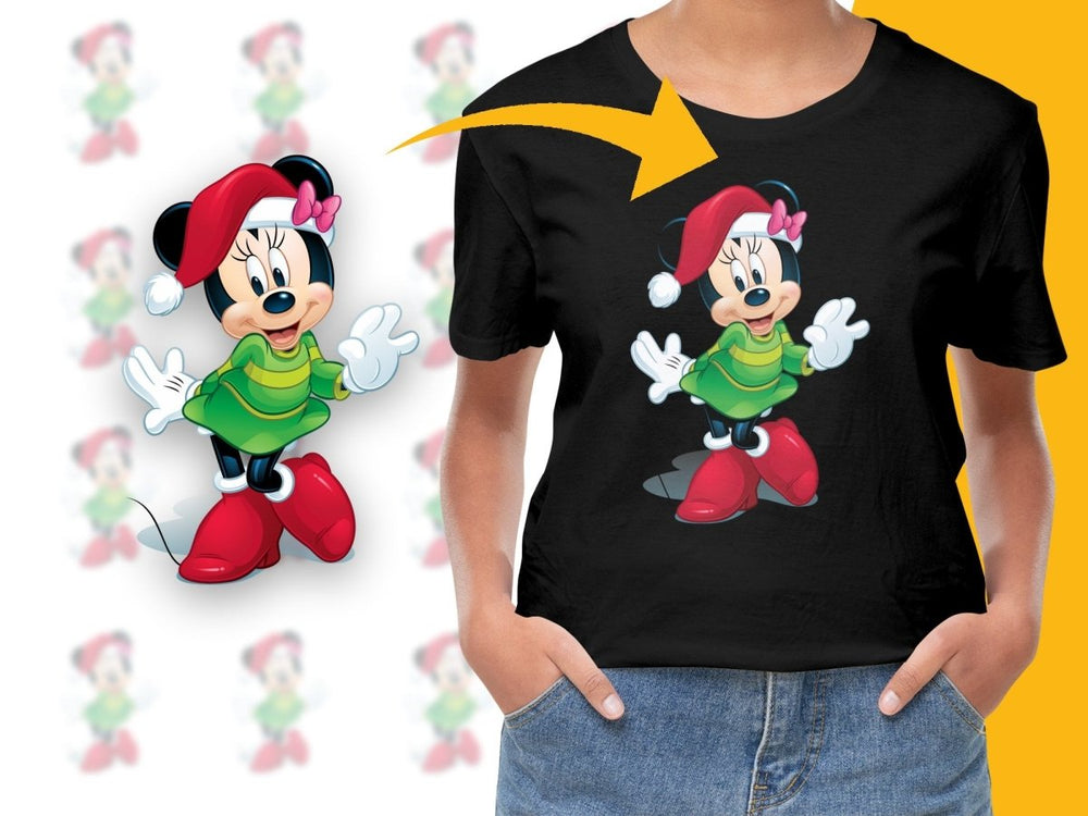Disney Minnie Mouse Christmas Cute Cartoon PNG File - Teepew