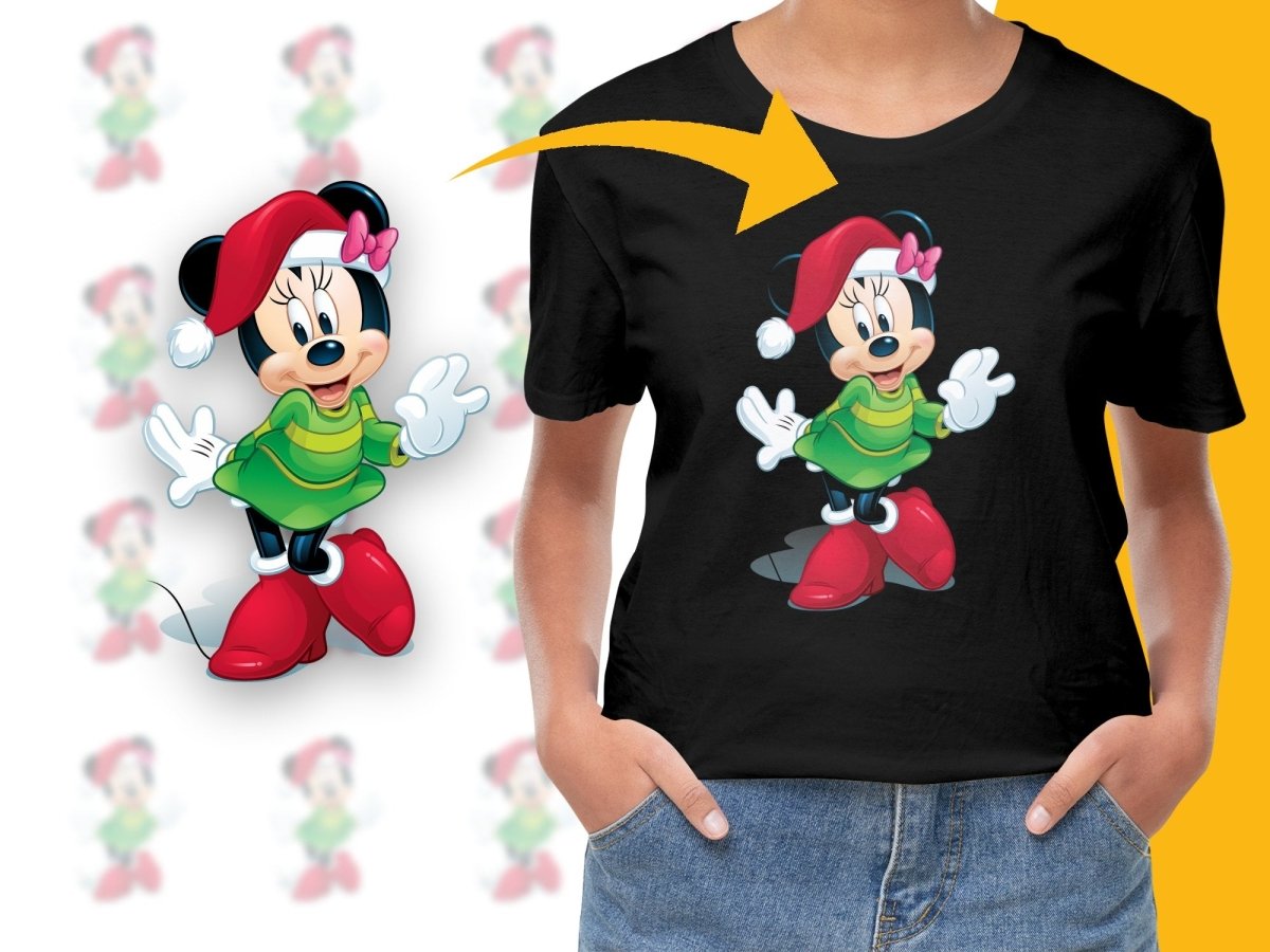 Disney Minnie Mouse Christmas Cute Cartoon PNG File - Teepew