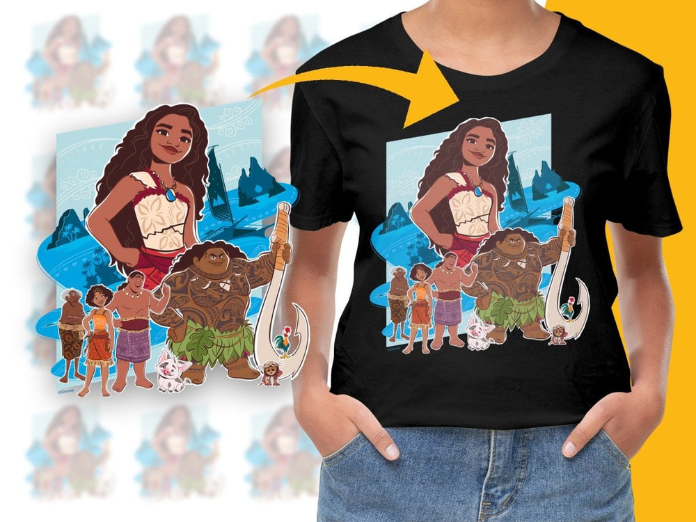 Disney Moana and Characters Printed Graphic PNG File - Teepew