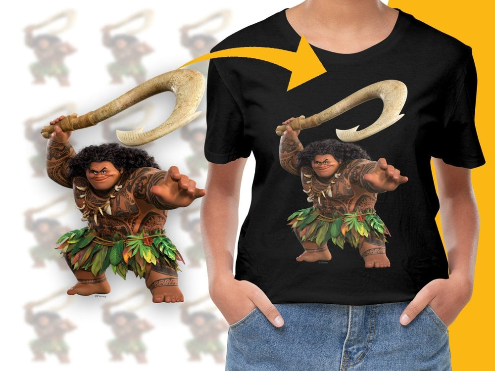 Disney Moana Maui Standing With Fishhook PNG File - Teepew