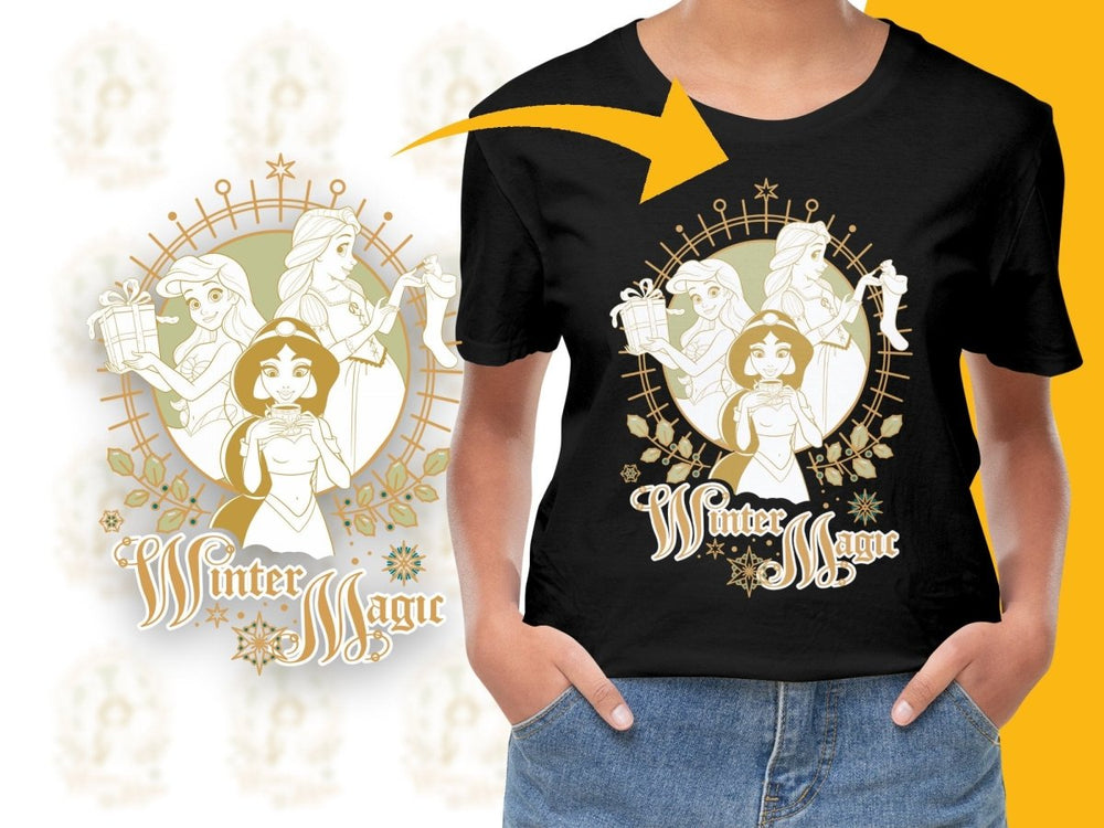 Disney Princesses Winter Magic Christmas PNG File - Teepew