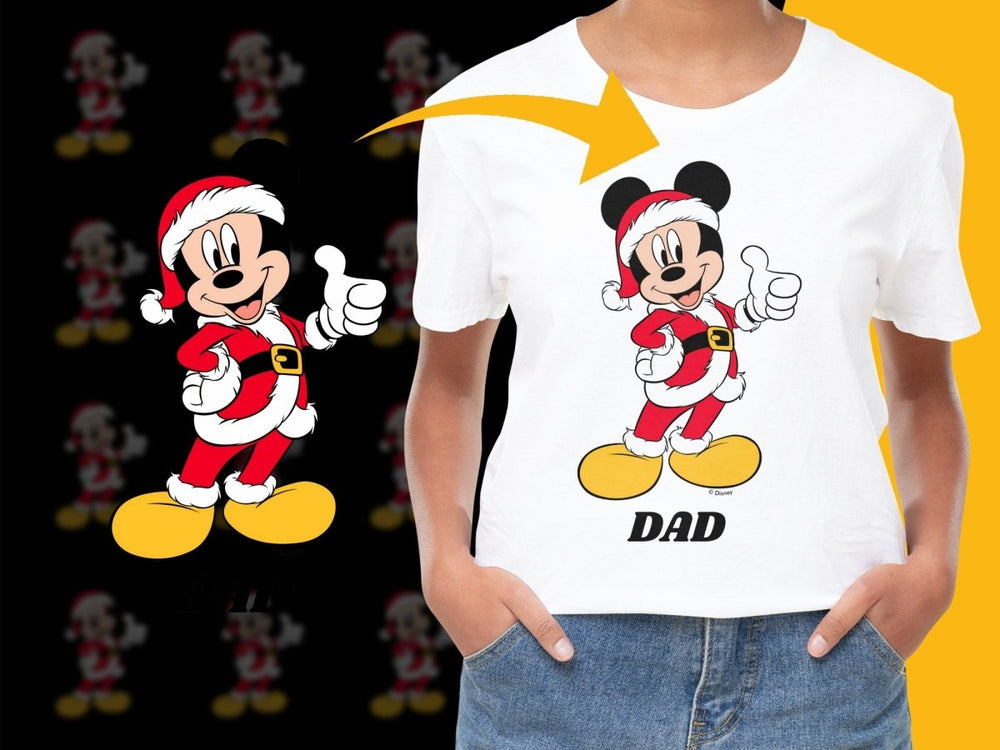 Disney Santa Mickey Mouse Dad Christmas PNG File - Teepew
